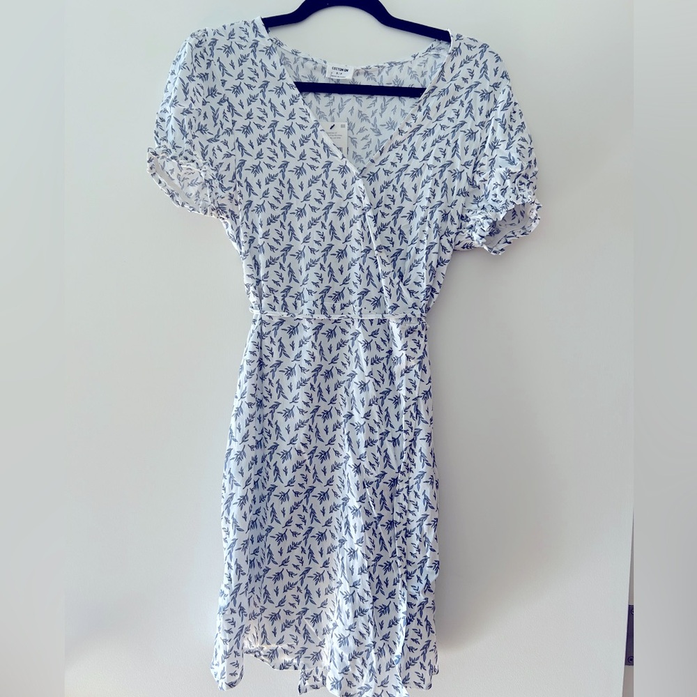 NWT cotton on wrap mini dress small